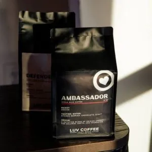 Luv Coffee Beans 1 Luv Coffee Ambassador blend coffee — medium-dark roast, dark chocolate and buttery notes